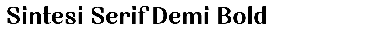 Sintesi Serif Demi Bold
